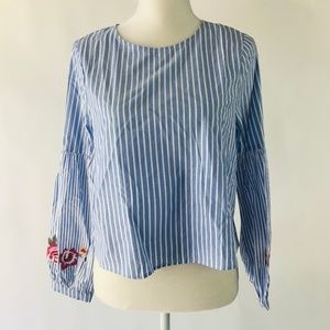 🔥Love Fire Floral Embroidered Long Sleeve Top